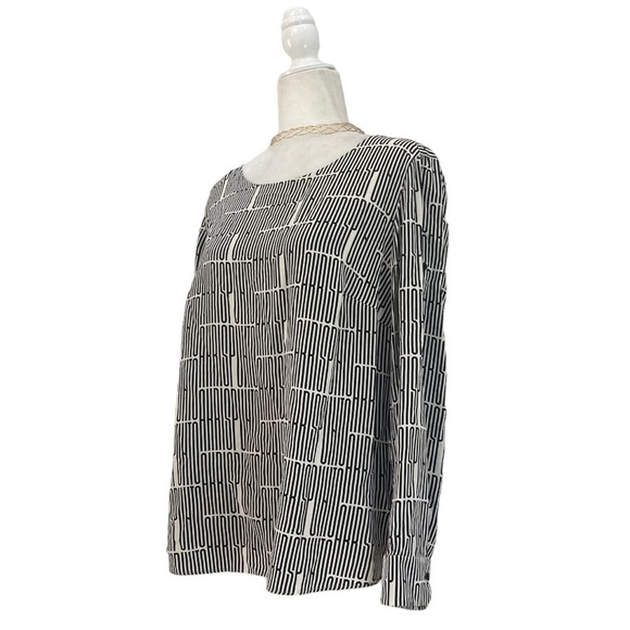 Akris Punto Mulberry Silk Letter-Print Blouse Long Sleeves - Picture 6 of 16